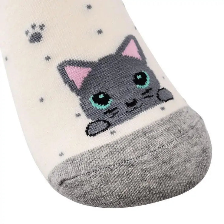 Lot de 5 Chaussettes Chat Bouclé : Confort Douillet et Style Fantaisiste pour Vos Pieds