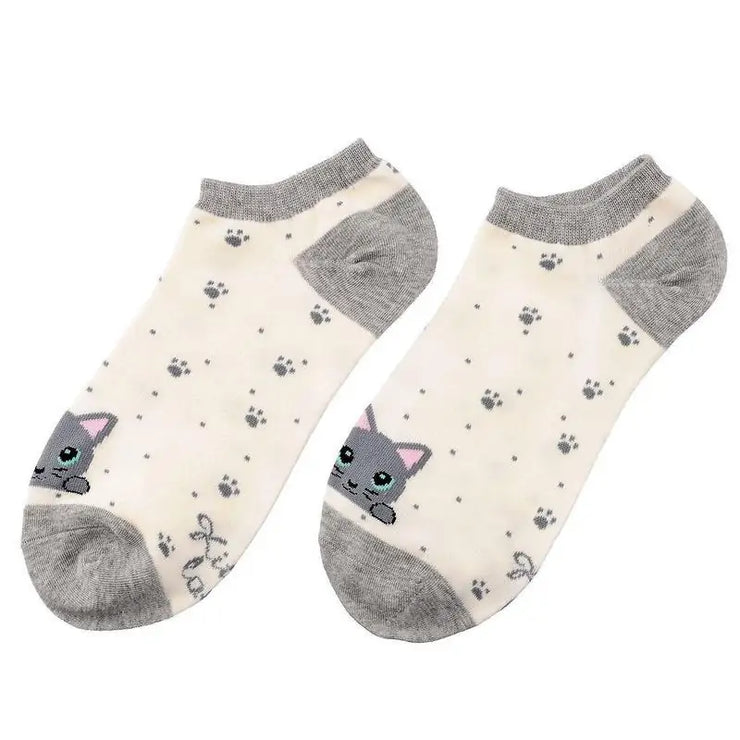 Lot de 5 Chaussettes Chat Bouclé : Confort Douillet et Style Fantaisiste pour Vos Pieds